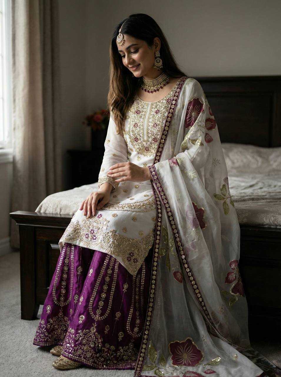 Silk Embroidery Suit