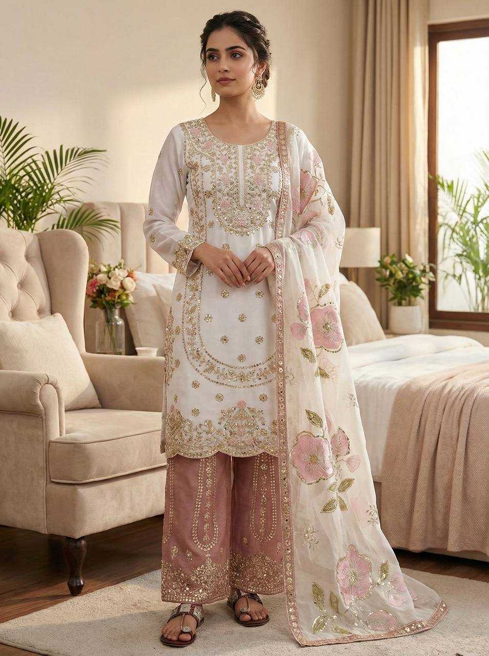 Silk Embroidery Suit