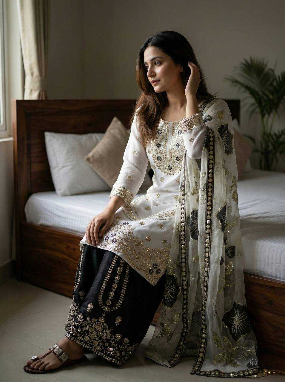 Silk Embroidery Suit