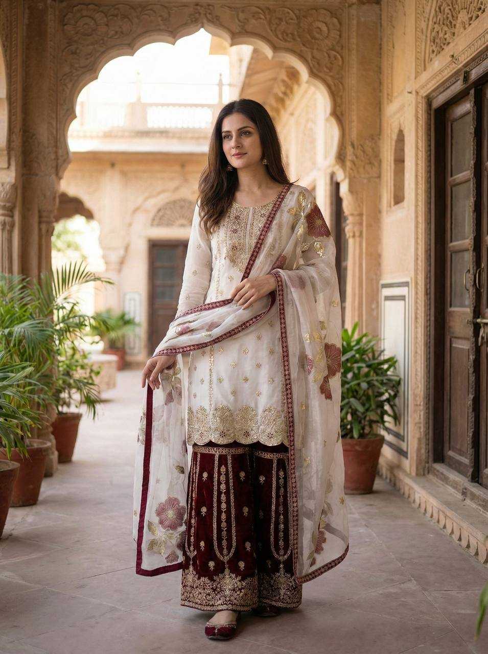 Silk Embroidery Suit