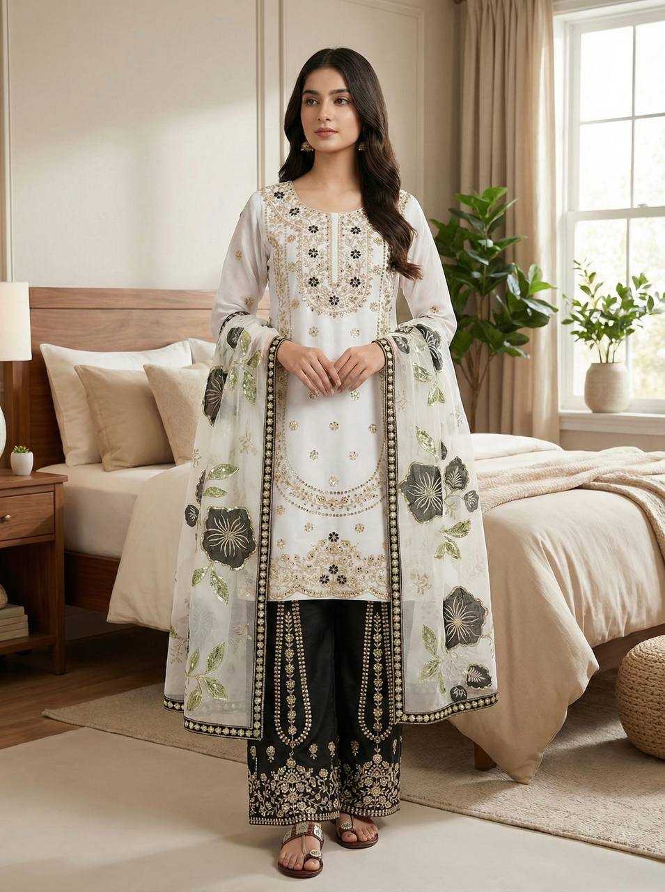 Silk Embroidery Suit