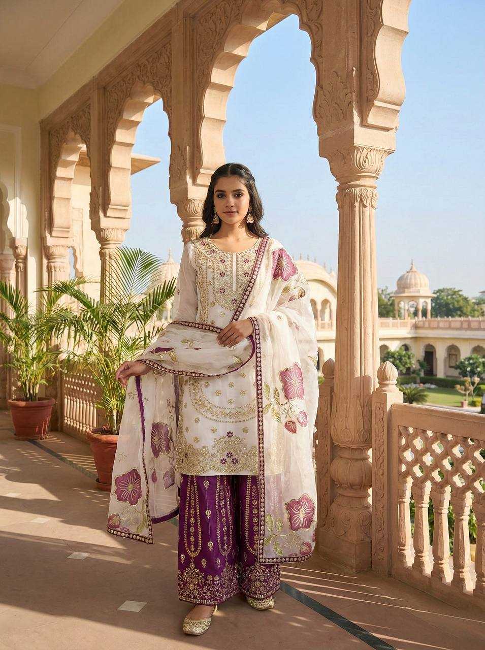Silk Embroidery Suit