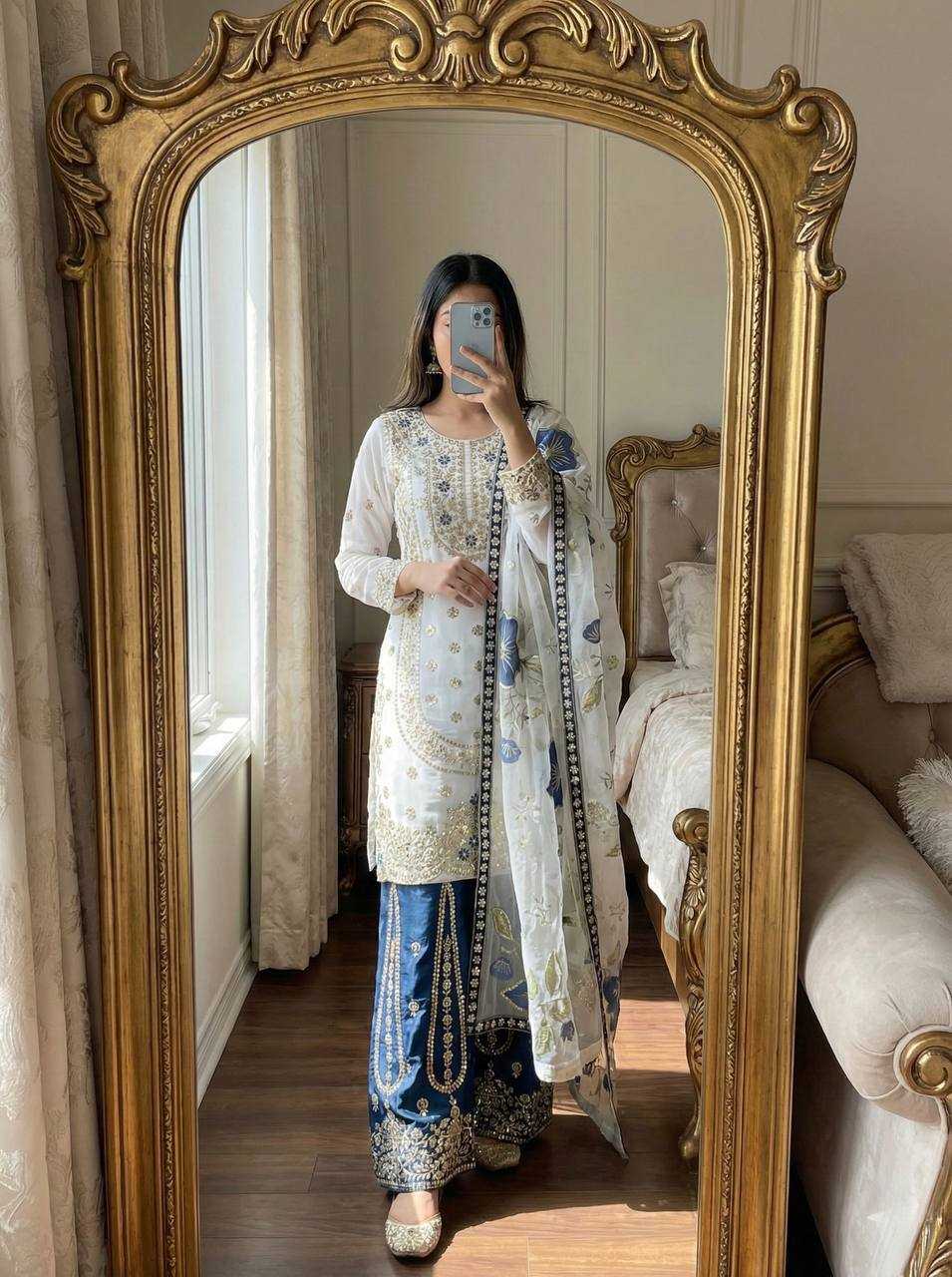 Silk Embroidery Suit