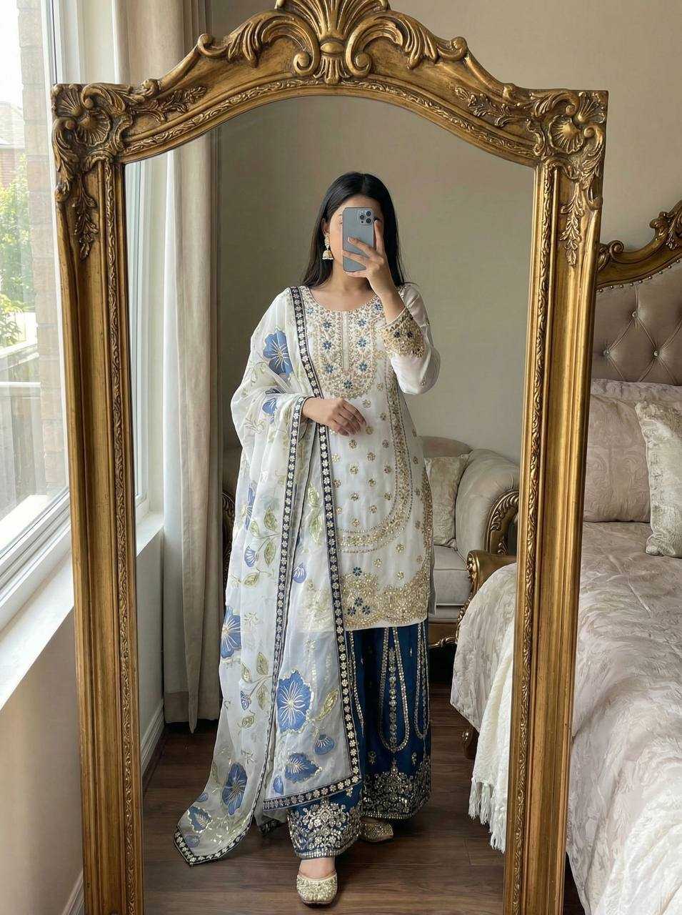 Silk Embroidery Suit
