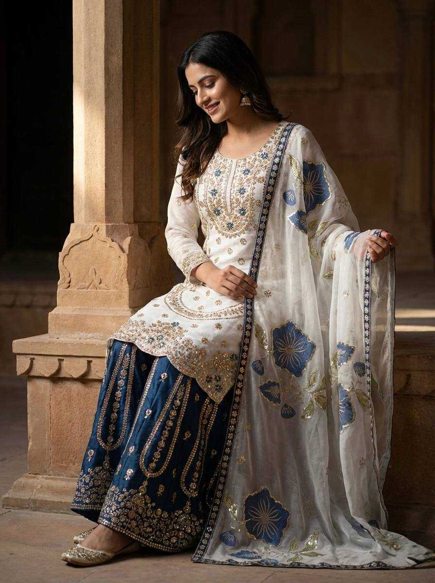 Silk Embroidery Suit