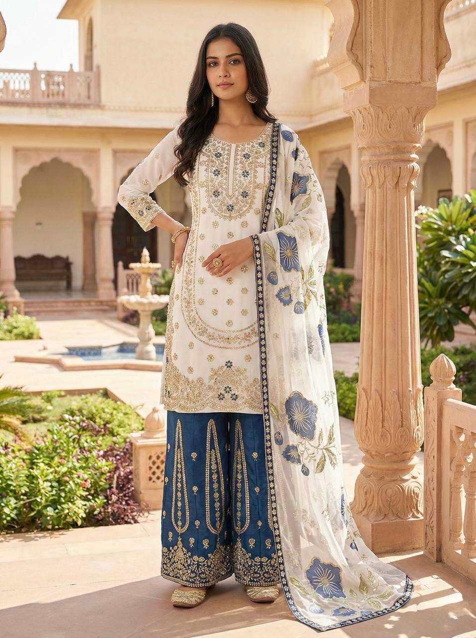 Silk Embroidery Suit