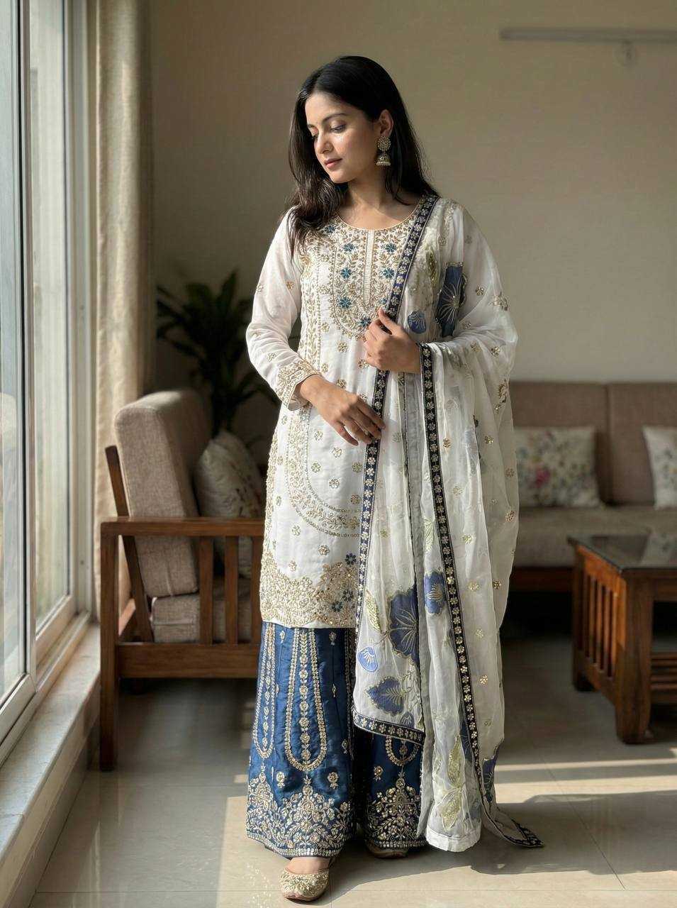 Silk Embroidery Suit
