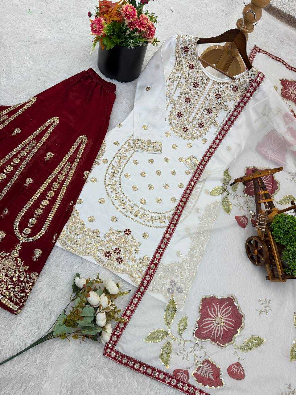 Silk Embroidery Suit