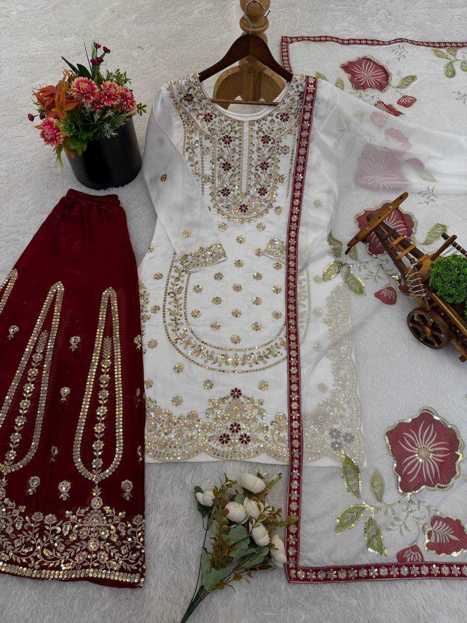 Silk Embroidery Suit