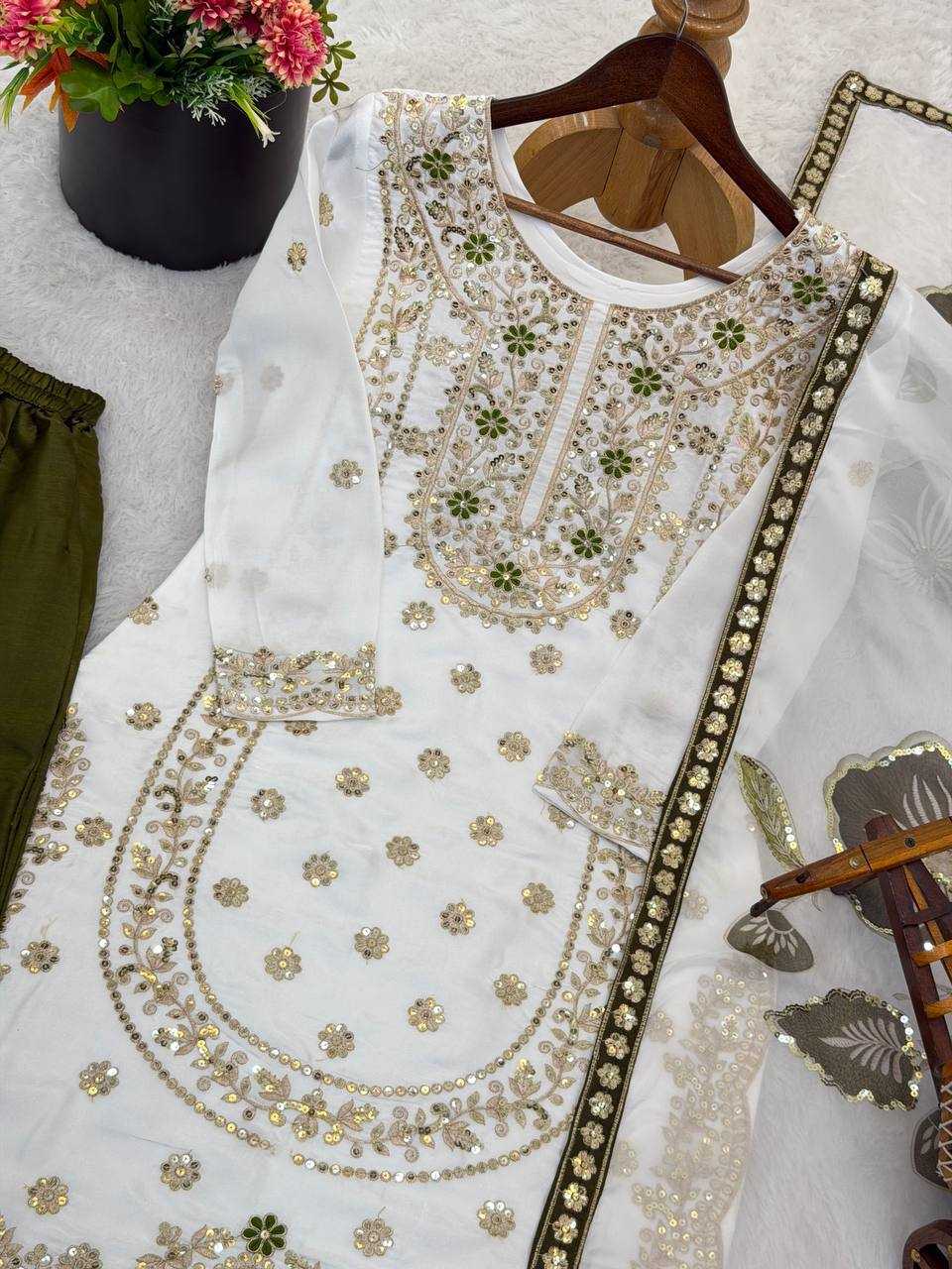 Silk Embroidery Suit