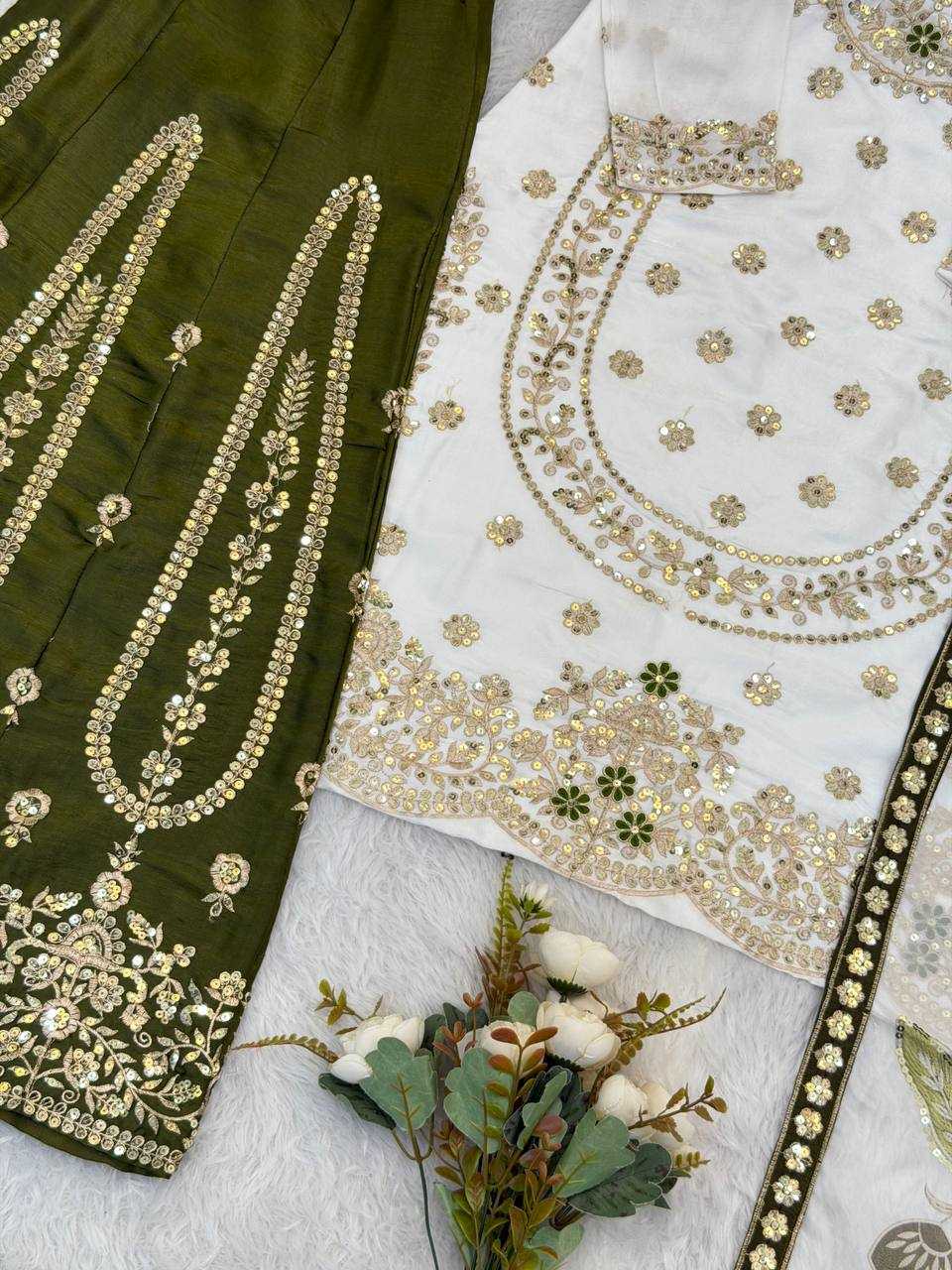 Silk Embroidery Suit