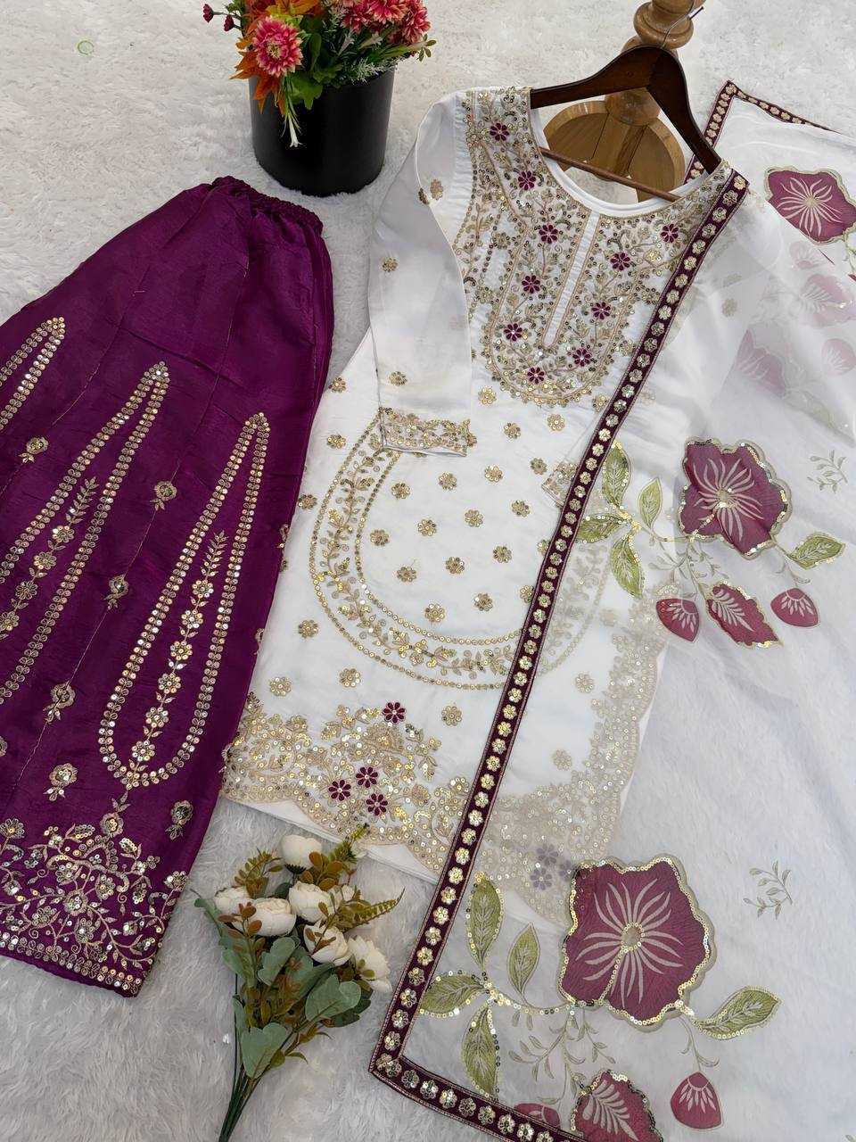 Silk Embroidery Suit