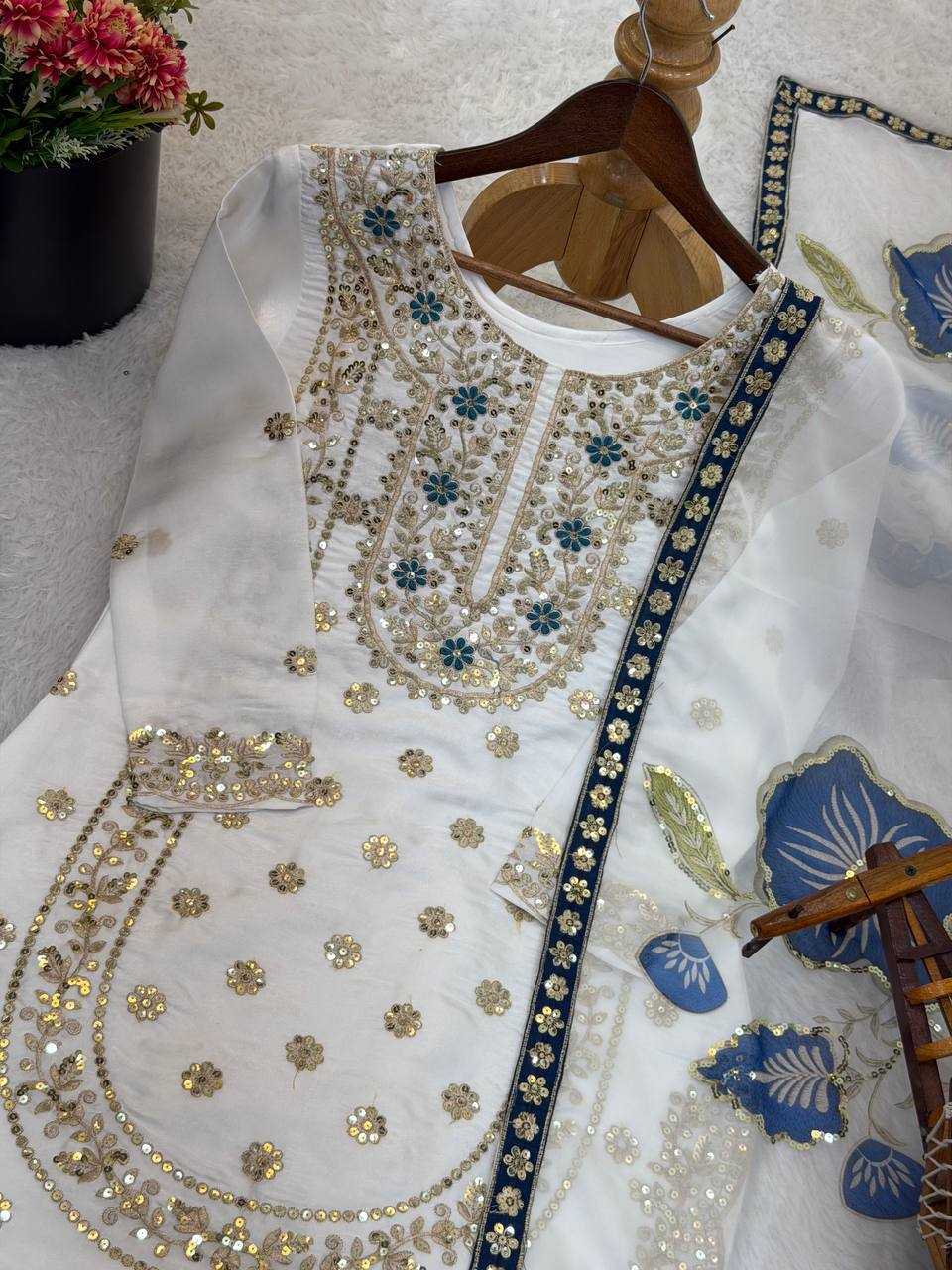 Silk Embroidery Suit
