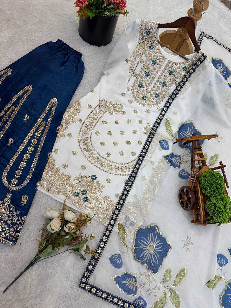 Silk Embroidery Suit