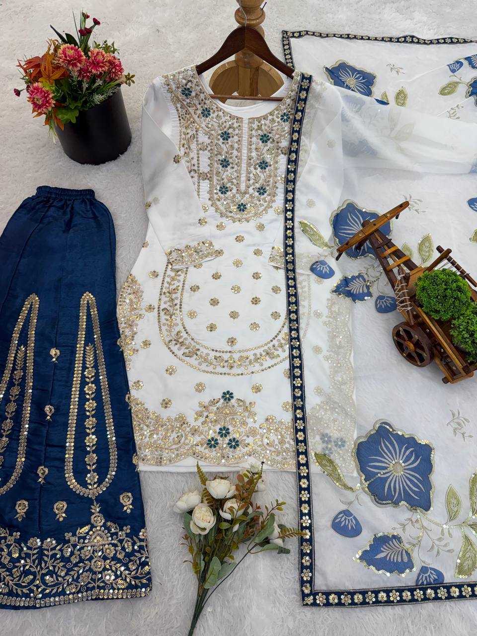 Silk Embroidery Suit