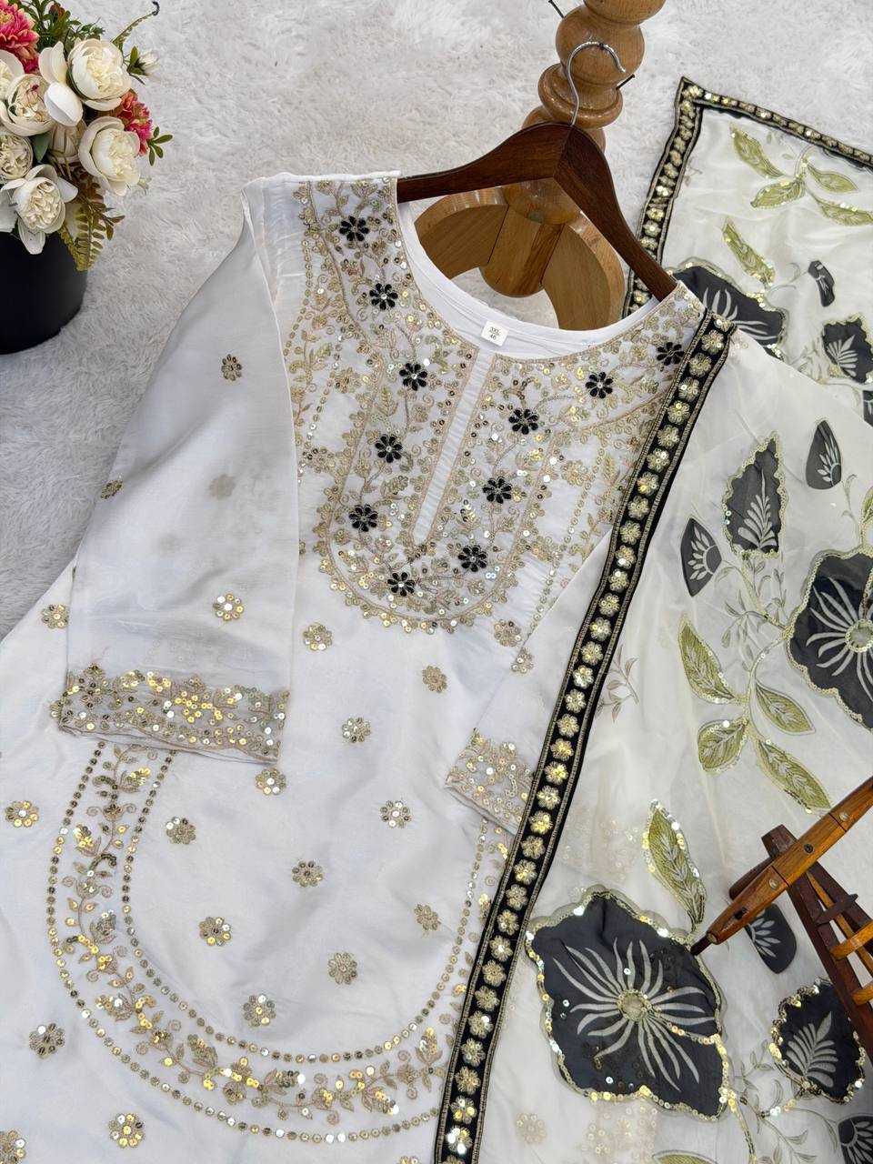Silk Embroidery Suit