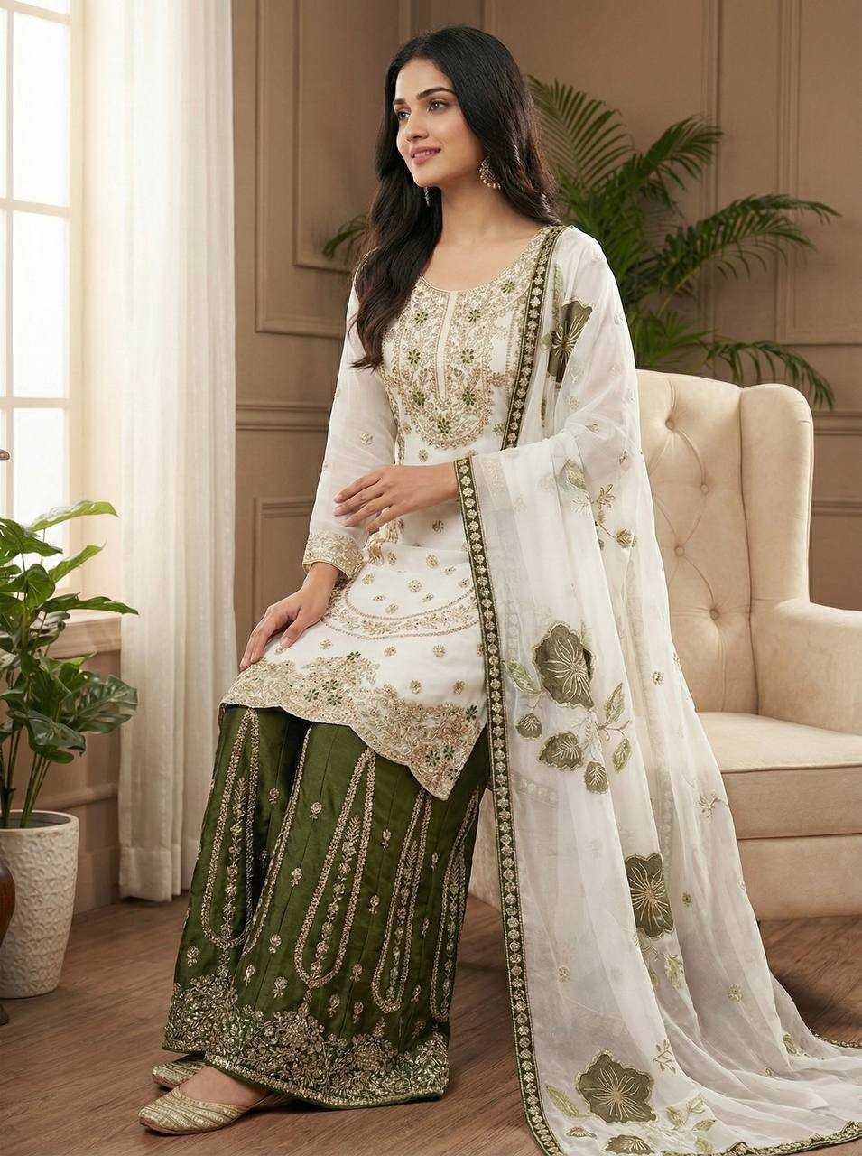 Silk Embroidery Suit