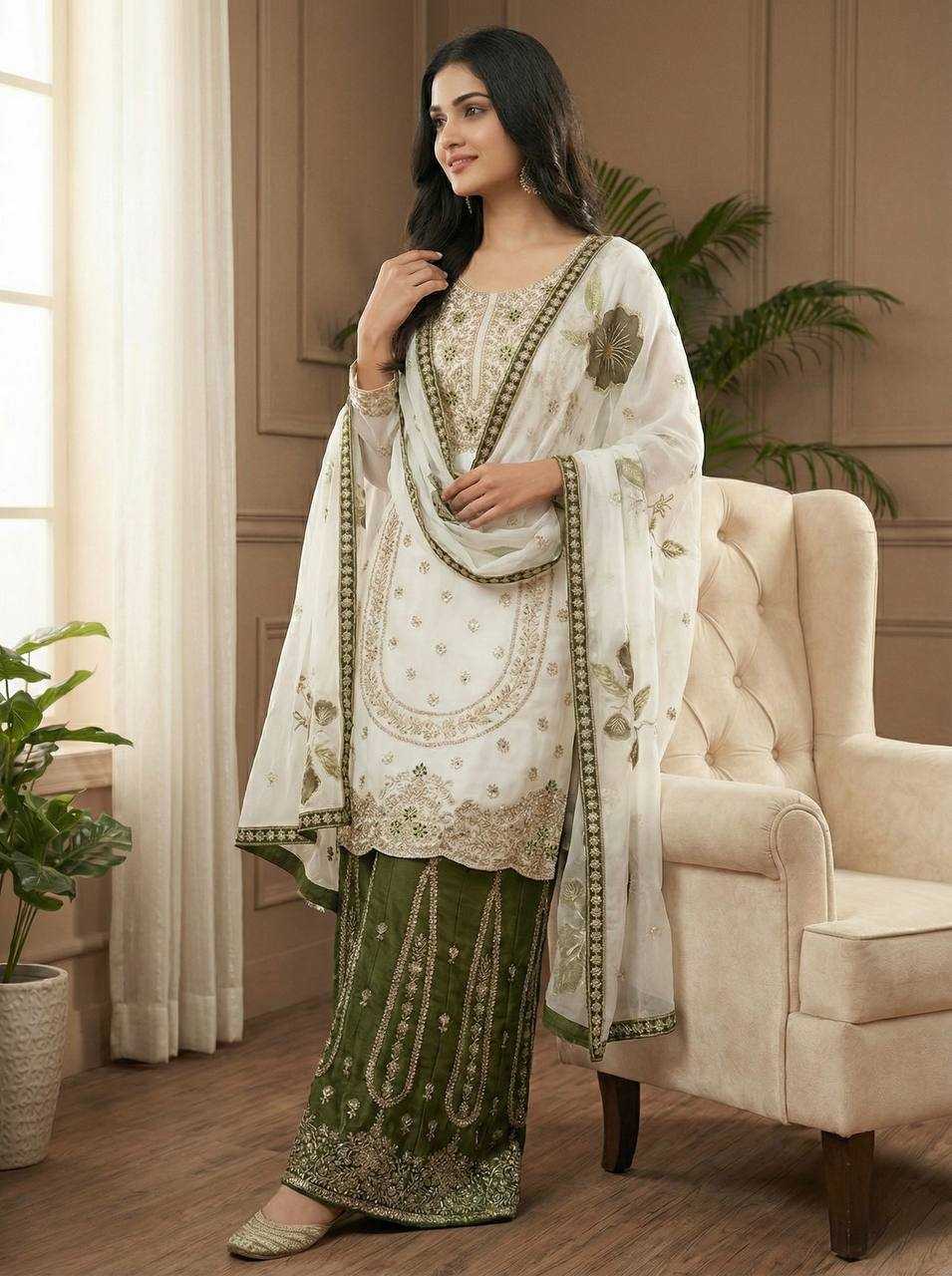Silk Embroidery Suit