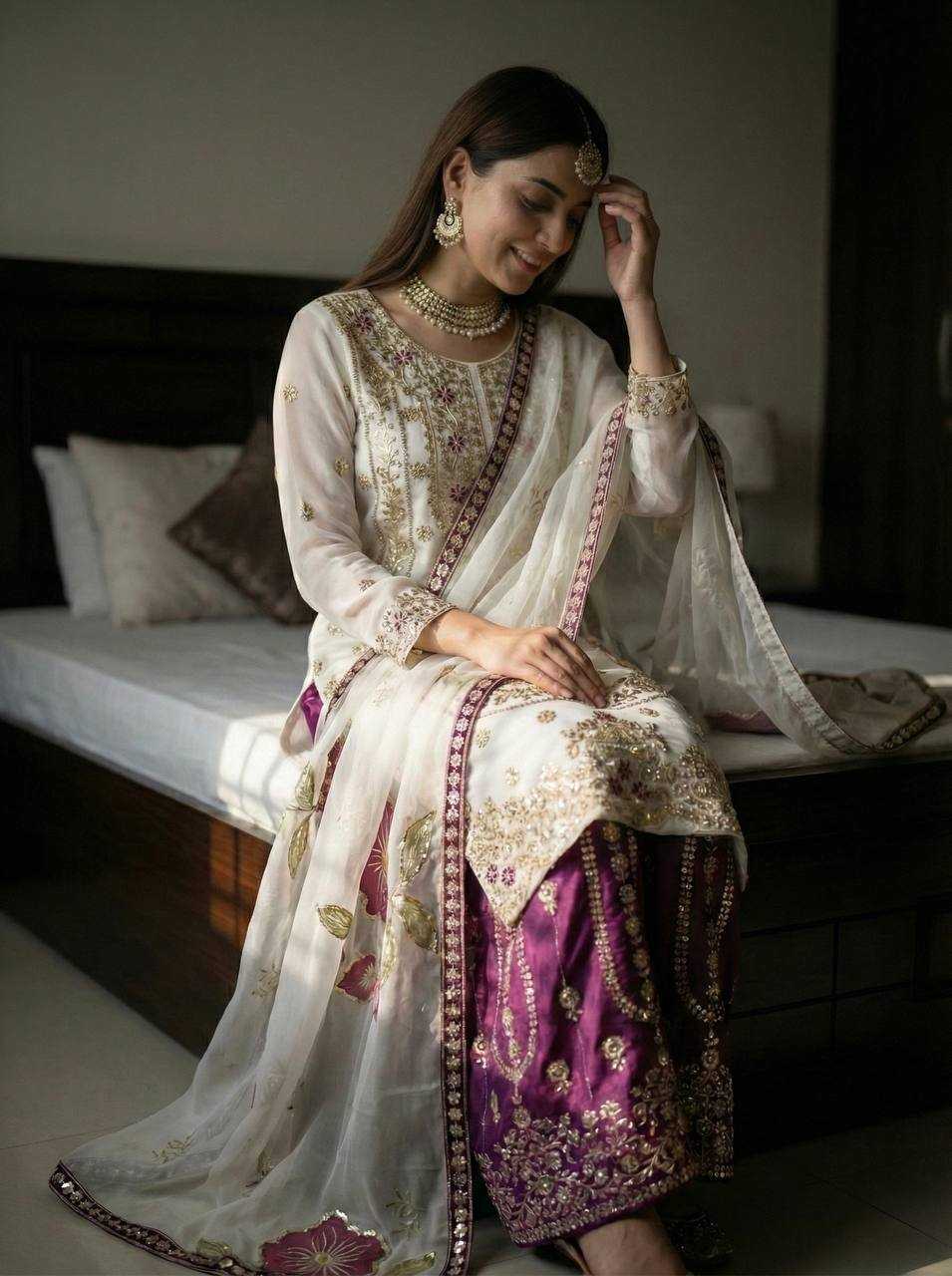 Silk Embroidery Suit