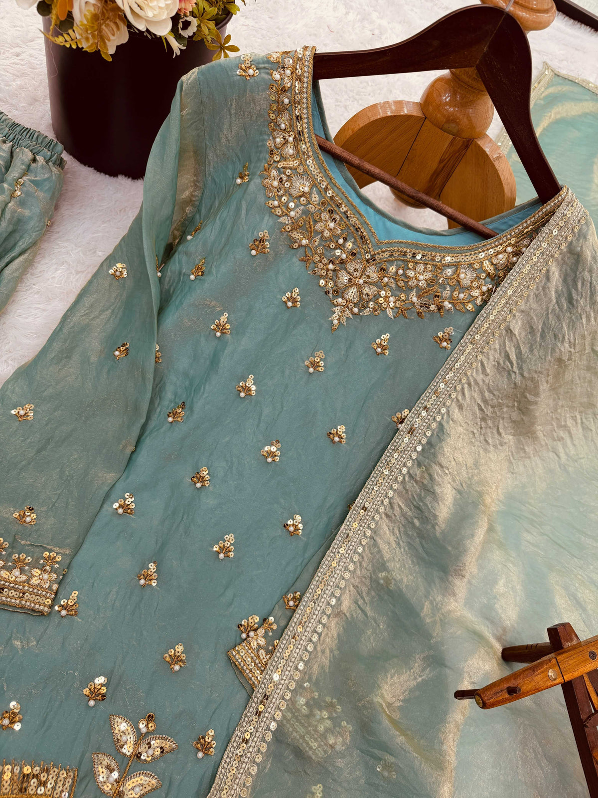 Pure Silk Sharara Salwar Suit 886