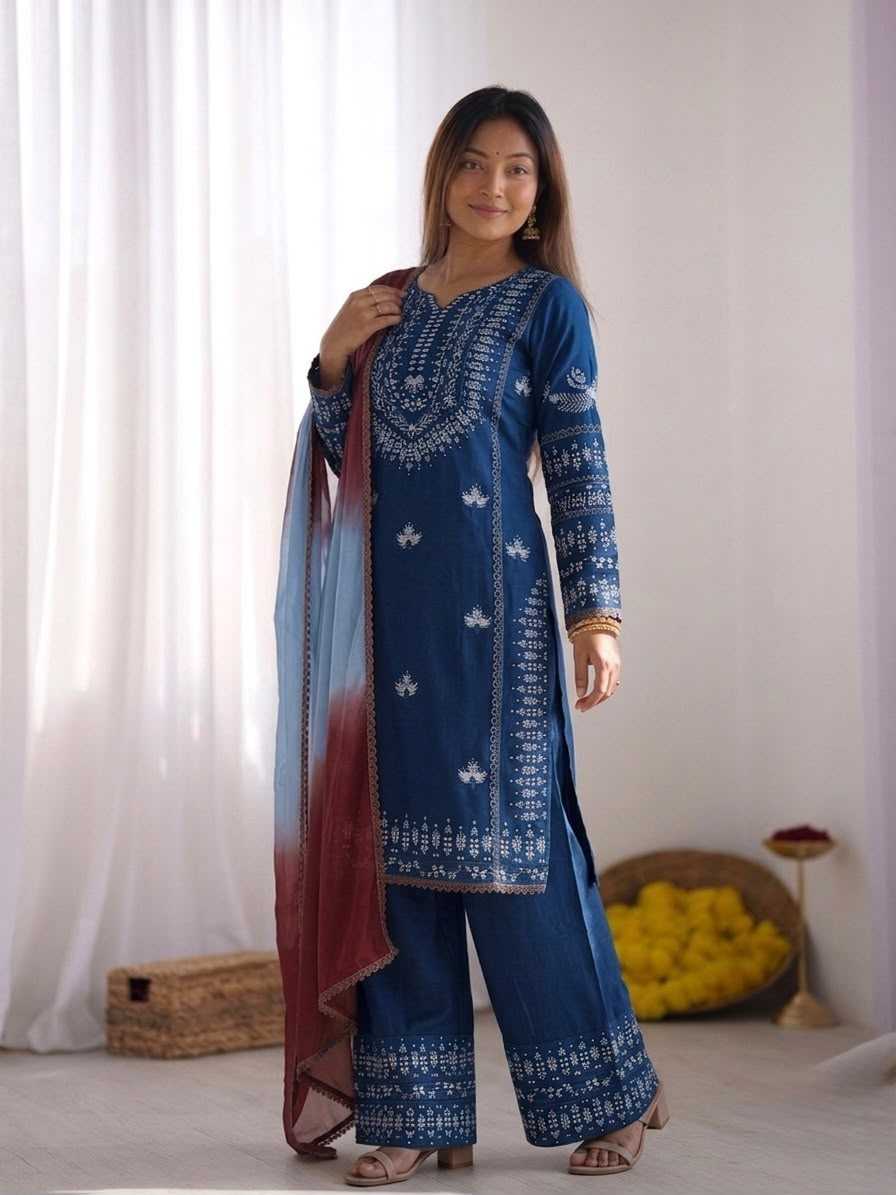Cotton Embroidery Suit