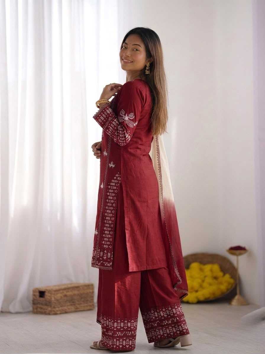 Cotton Embroidery Suit