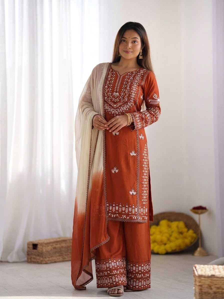 Cotton Embroidery Suit