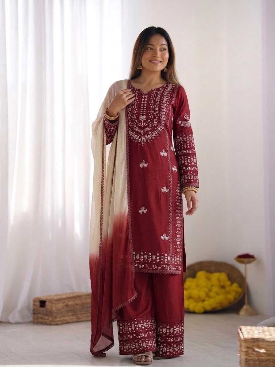 Cotton Embroidery Suit