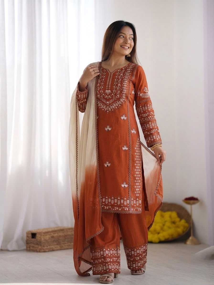Cotton Embroidery Suit