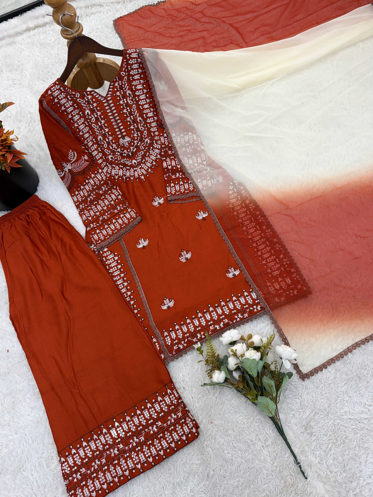 Cotton Embroidery Suit