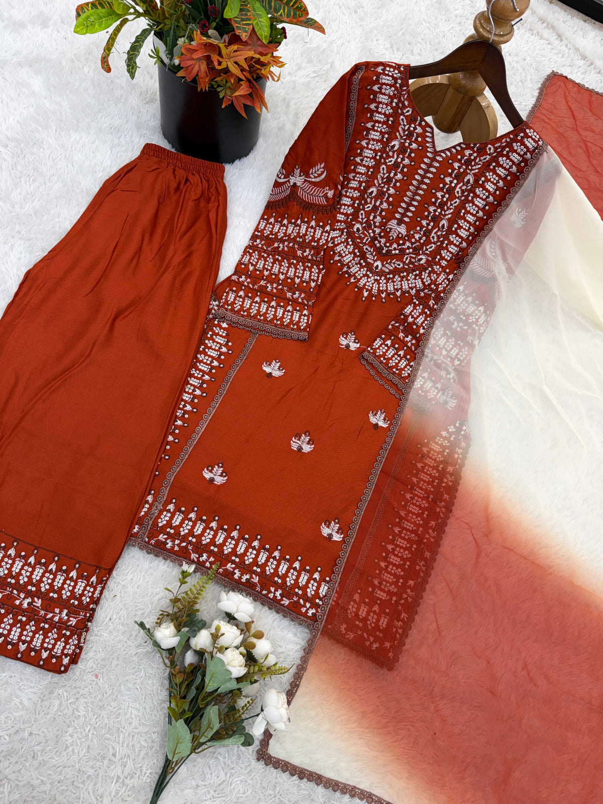 Cotton Embroidery Suit