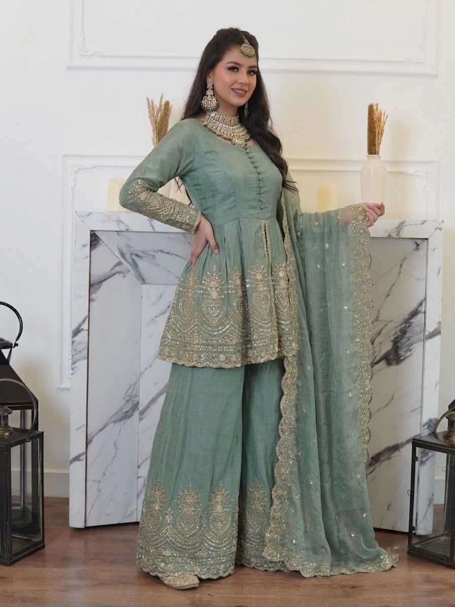 Silk Embroidery Suit