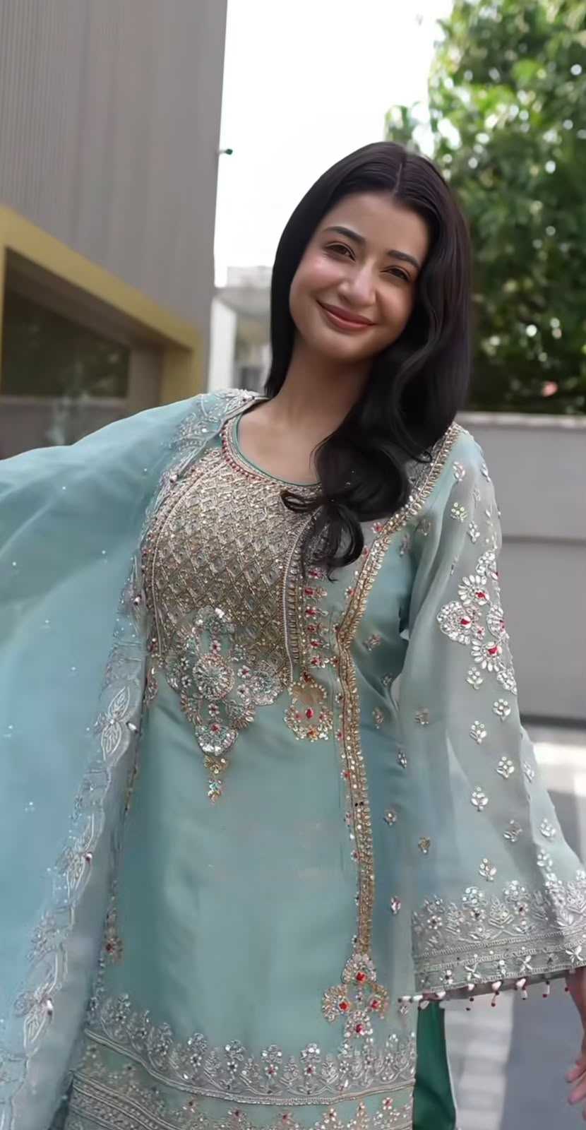 Faux Georgette Embroidery Suit