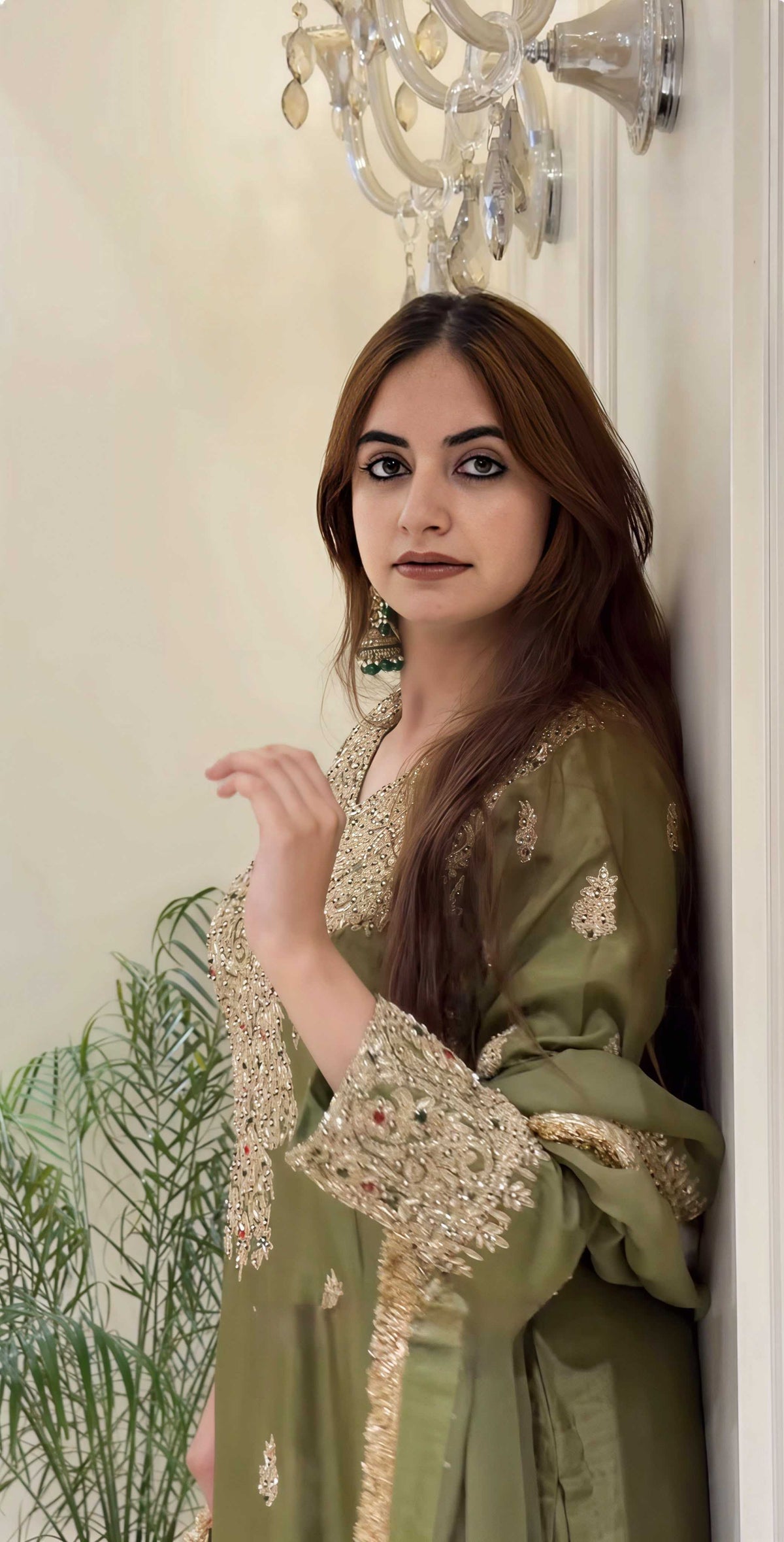 Heavy Roman Silk Embroidery Suit