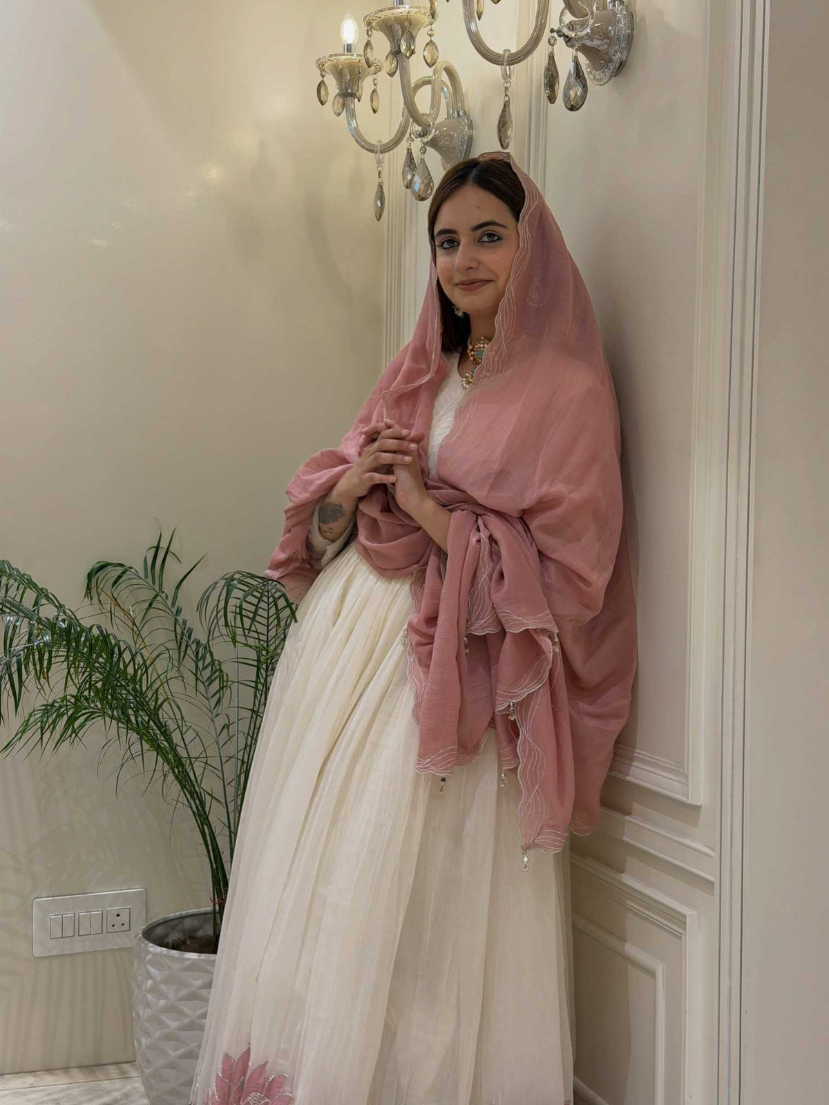 Faux Georgette Embroidery Suit