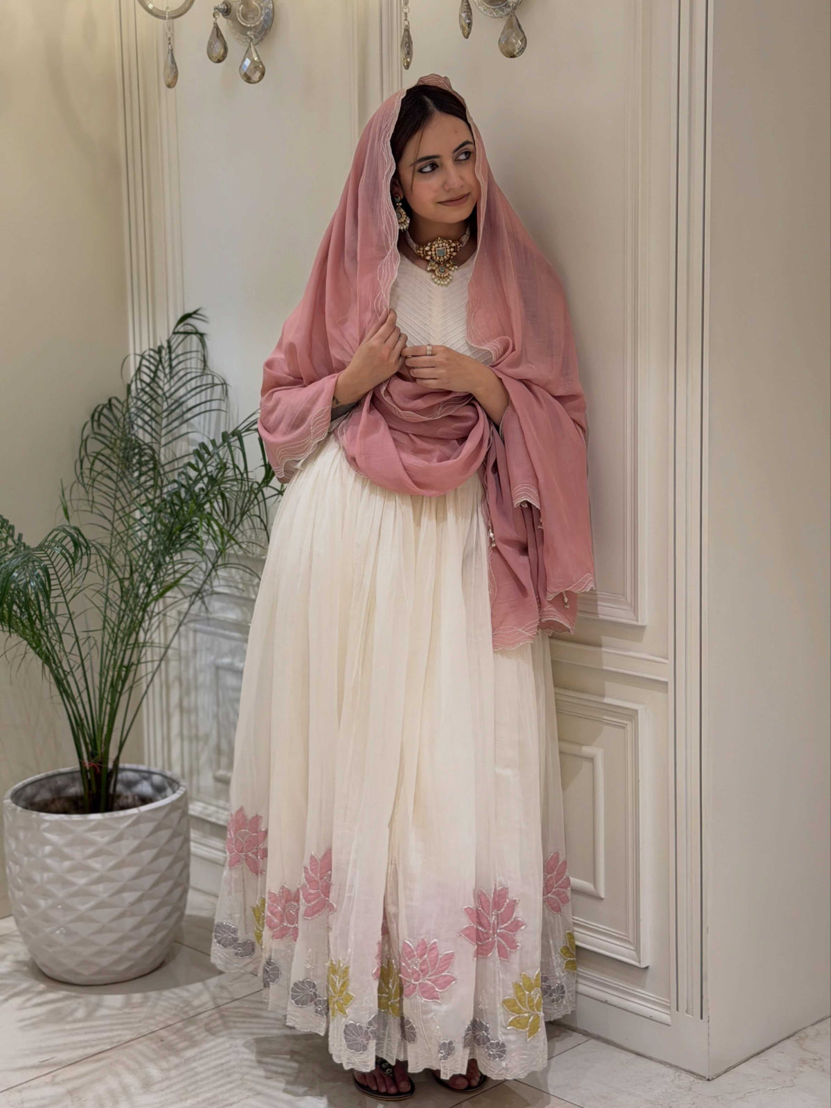 Faux Georgette Embroidery Suit 911