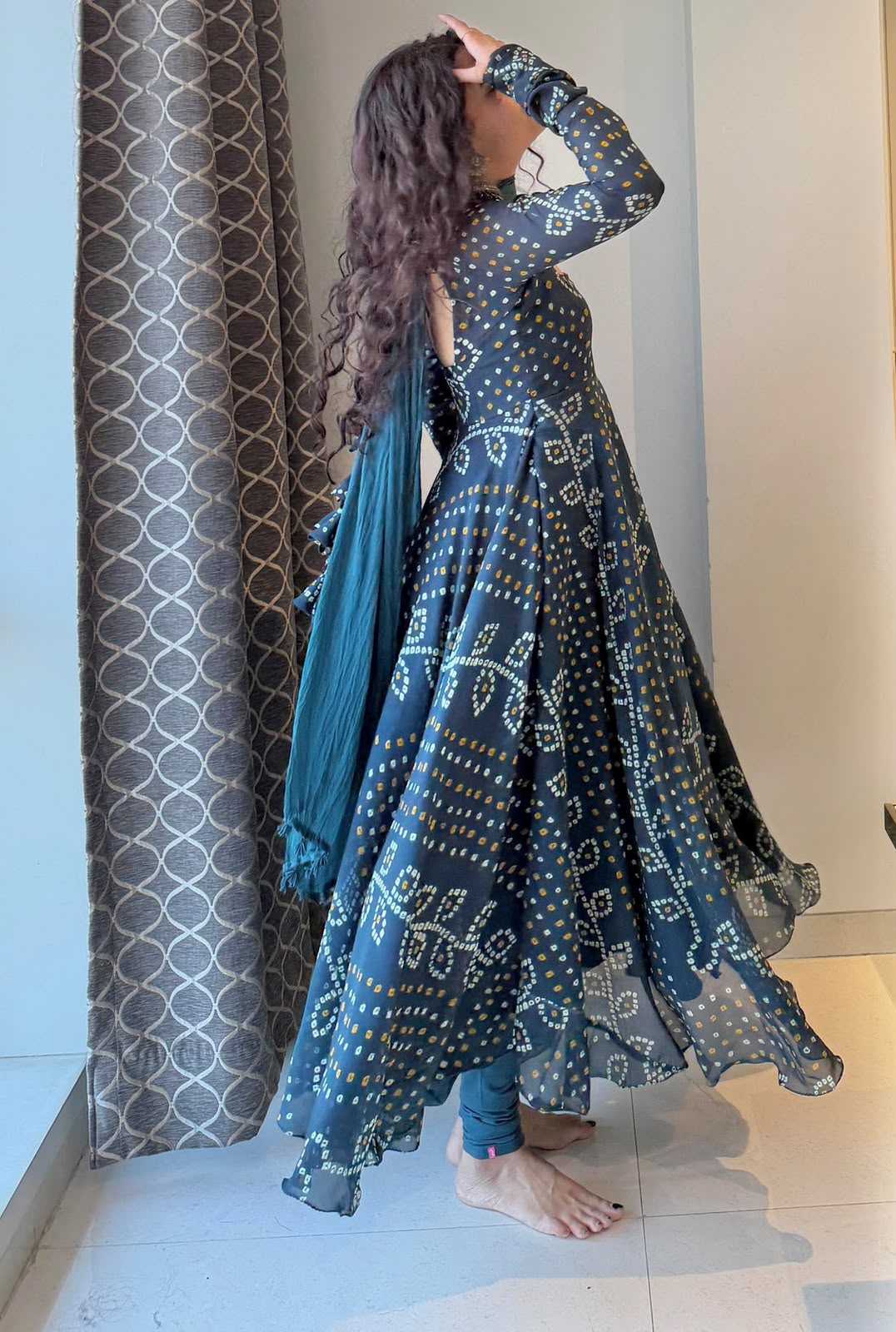 Faux Georgette Cotton Suit