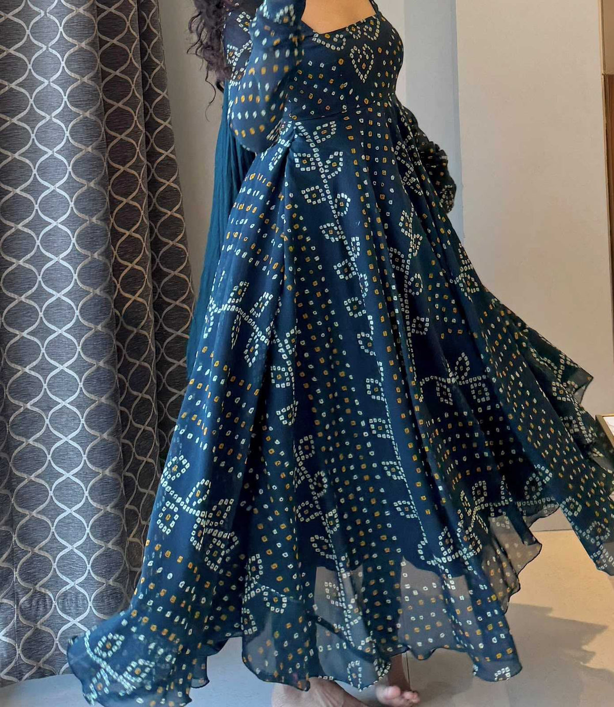 Faux Georgette Cotton Suit