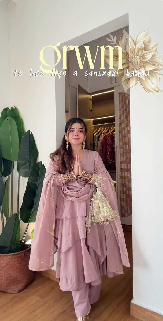 Chanderi Cotton Sharara Salwar Suit