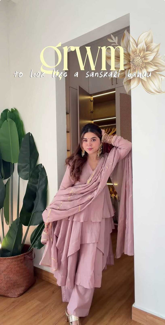 Chanderi Cotton Sharara Salwar Suit 914