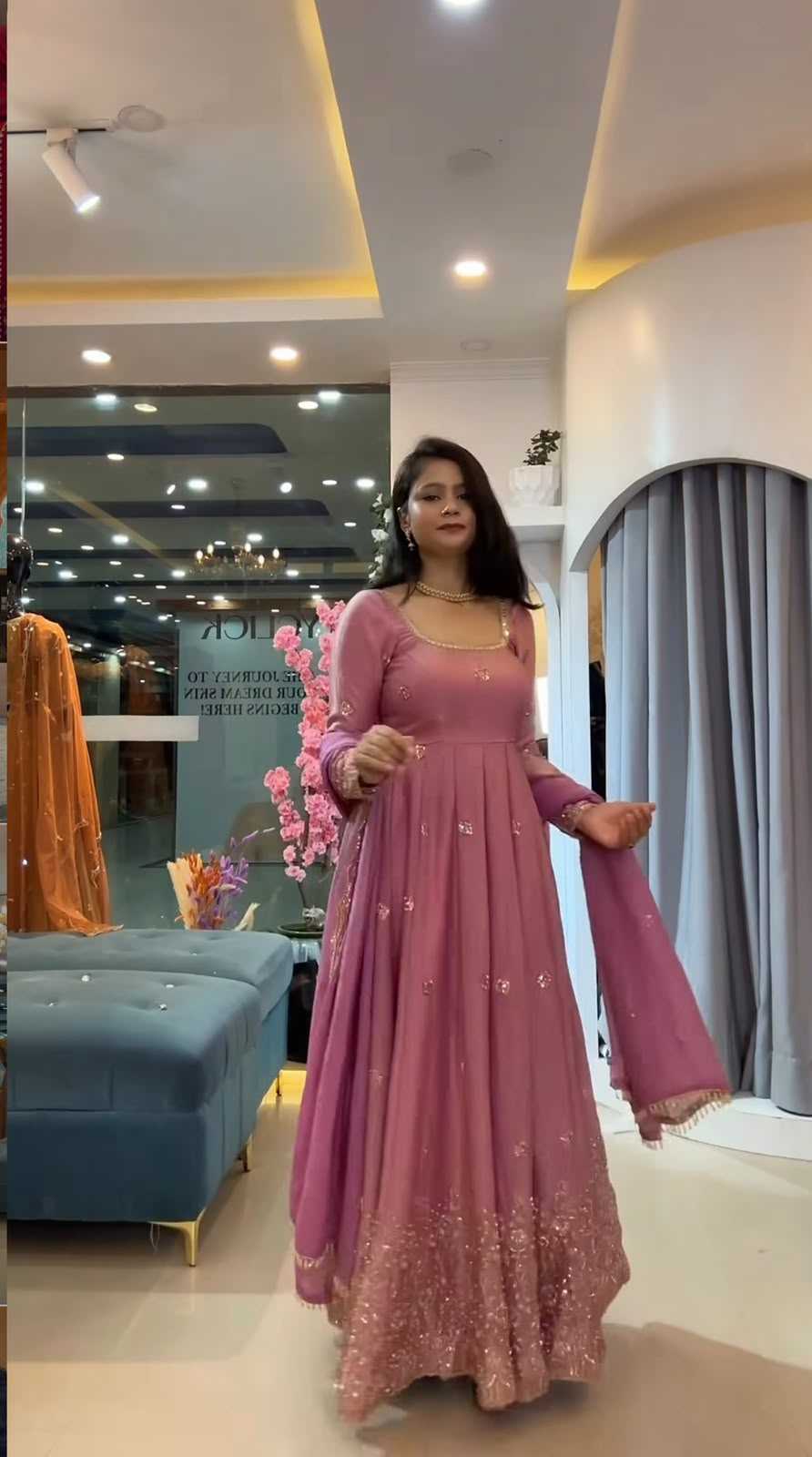 Embroidery Gown