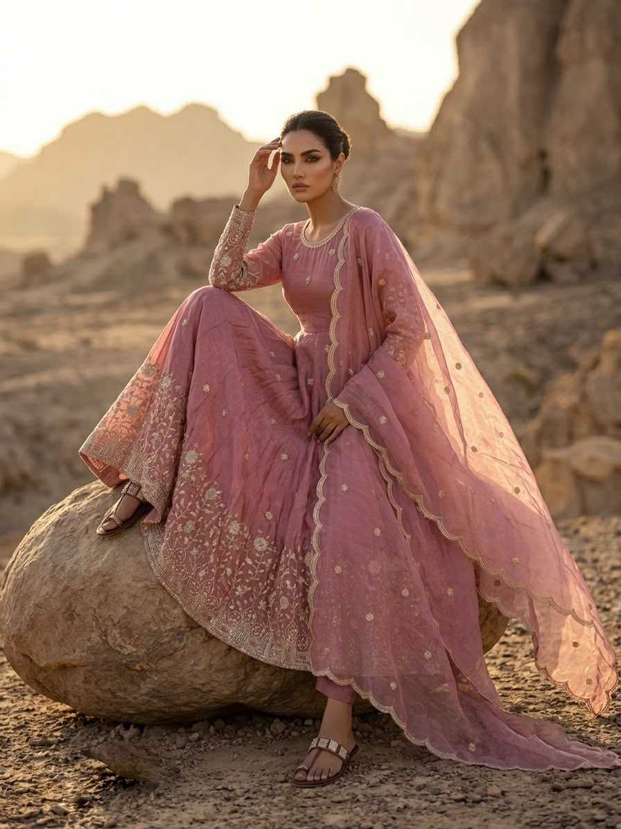 Embroidery Gown