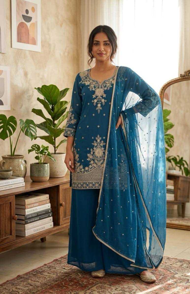 Heavy Roman Silk Embroidery Suit