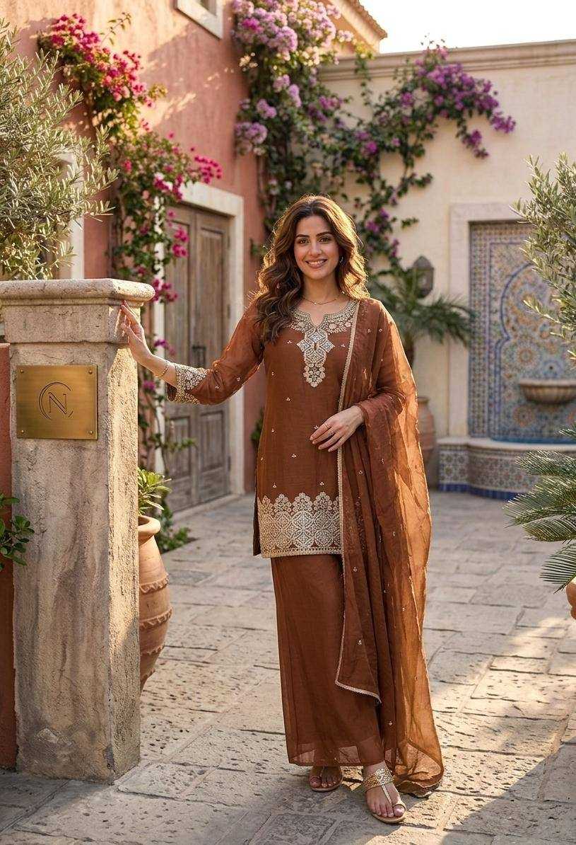 Rangoli Silk Palazzo Suit