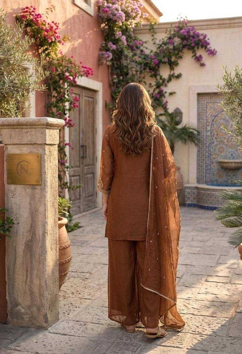 Rangoli Silk Palazzo Suit