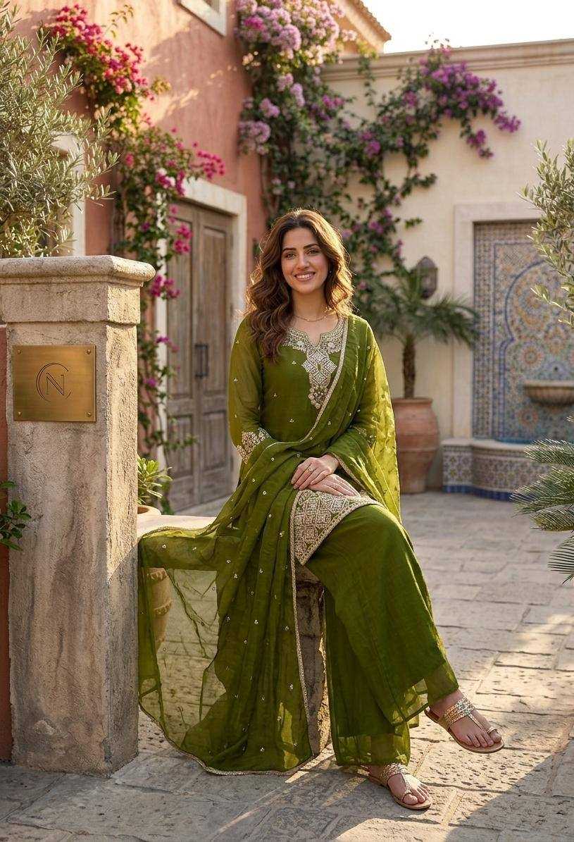 Rangoli Silk Palazzo Suit