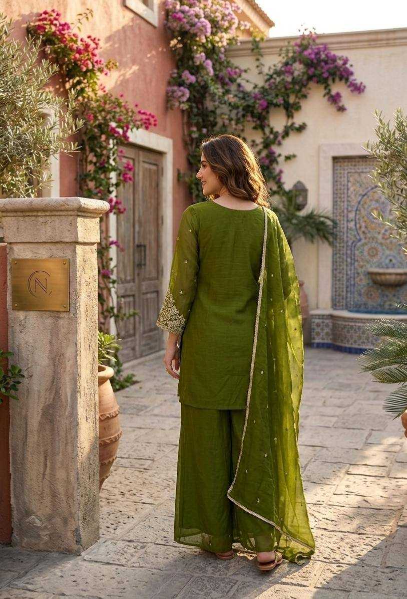 Rangoli Silk Palazzo Suit