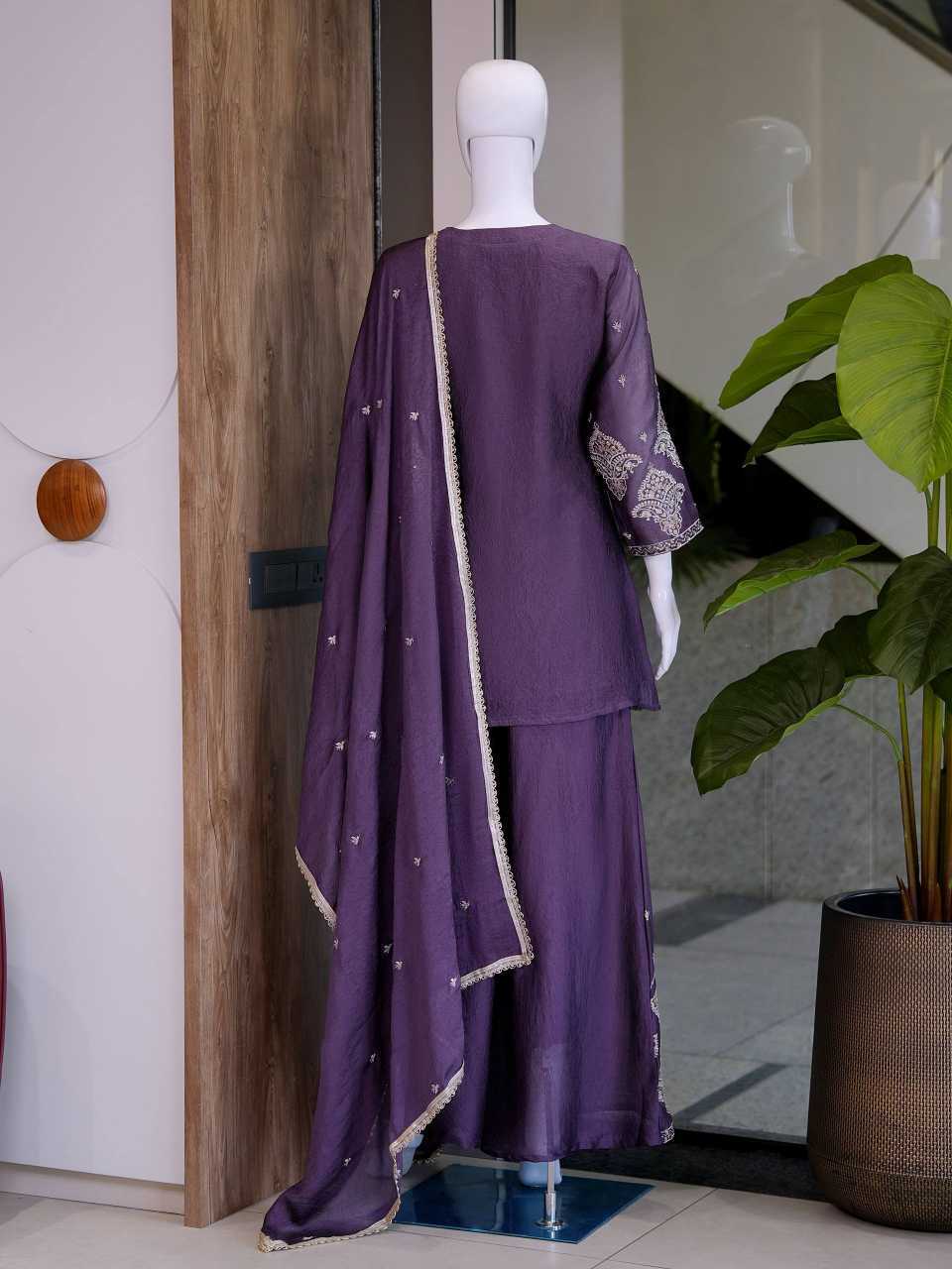 Rangoli Silk Palazzo Suit
