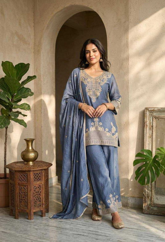 Rangoli Silk Embroidery Suit