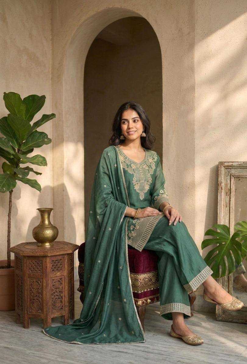 Rangoli Silk Embroidery Suit